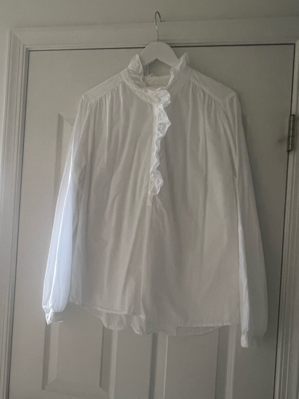XiRENA White Ruffle-Neck Blouse - Picture 4 of 6